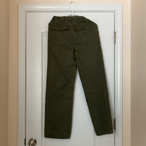 (NWT) J. Crew Olive Green High-Waisted Cargo Pants - Picture 2 of 6